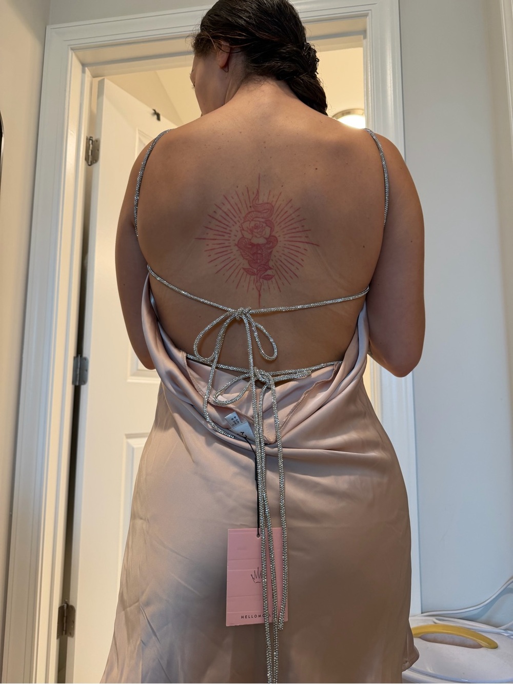 Hello Molly Blush Halter Mini Dress - Picture 3 of 4